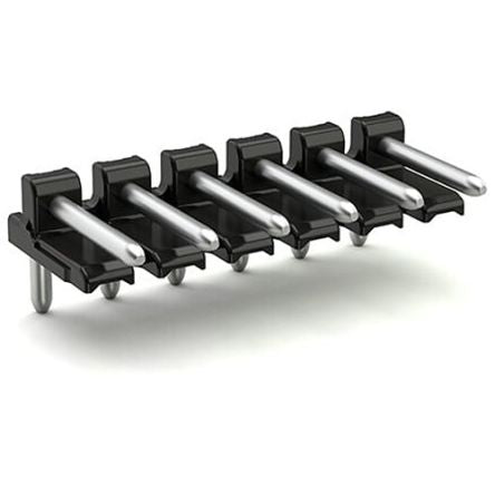 WAGO 2091 Series Angled Horizontal and Vertical Mount Header, 6 Contact(s), 1 mm Pitch, 1 Row(s), Unshrouded [2091-1726]; 278-2684