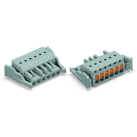 WAGO 2231 Series Pluggable Connector, 12-Pole, Female, 12-Way, Snap-In, 16A [2231-112/037-000]; 278-2818