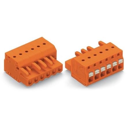 WAGO 2231 Series Connector, 2-Pole, Female, 2-Way, Push-In, 16A [2231-302/026-000]; 278-2825