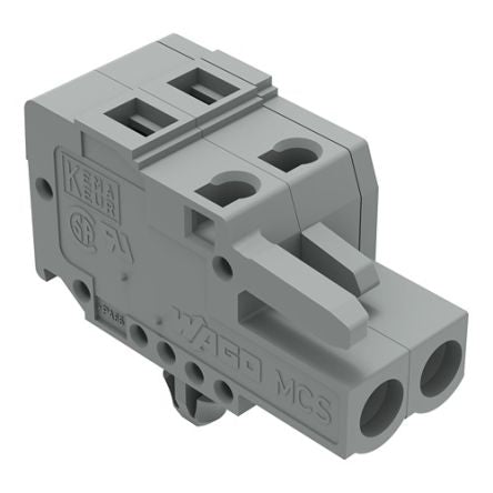 WAGO 231 Series Pluggable Connector, 2-Pole, Female, 2-Way, Plug-In, 16A [231-102/008-000]; 278-2829