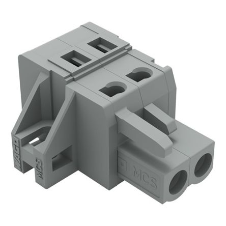 WAGO 231 Series Connector, 2-Pole, Female, 2-Way, Feed Through, 16A [231-102/031-000]; 278-2830