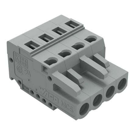 WAGO 231 Series Pluggable Connector, 4-Pole, Female, 4-Way, Plug-In, 16A [231-104/102-000]; 278-2842