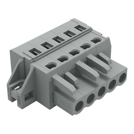 WAGO 231 Series Pluggable Connector, 5-Pole, Female, 5-Way, Snap-In, 16A [231-105/031-000]; 278-2845