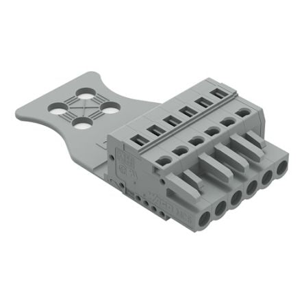 WAGO 231 Series Connector, 6-Pole, Female, 6-Way, Snap-In, 16A [231-106/026-000/034-000]; 278-2848