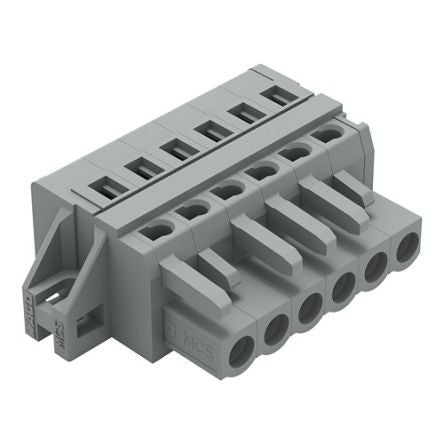 WAGO 231 Series Connector, 6-Pole, Female, 6-Way, Feed Through, 16A [231-106/027-000]; 278-2850