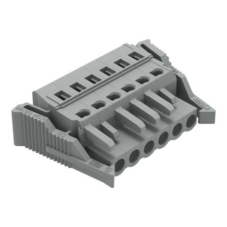 WAGO 231 Series Connector, 6-Pole, Female, 6-Way, Snap-In, 16A [231-106/037-000]; 278-2852