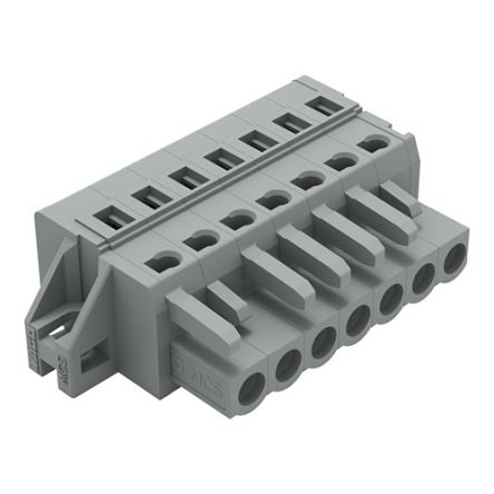 WAGO 231 Series Connector, 7-Pole, Female, 7-Way, Feed Through, 16A [231-107/031-000]; 278-2858