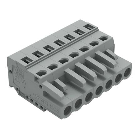 WAGO 231 Series Connector, 7-Pole, Female, 7-Way, Snap-In, 16A [231-107/102-000]; 278-2860