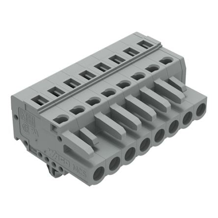 WAGO 231 Series Pluggable Connector, 8-Pole, Female, 8-Way, Snap-In, 16A [231-108/008-000]; 278-2862