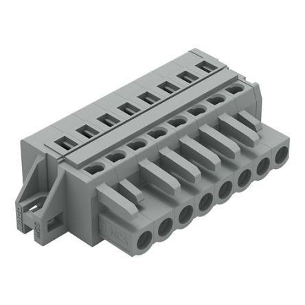 WAGO 231 Series Pluggable Connector, 8-Pole, Female, 8-Way, Feed Through, 16A [231-108/027-000]; 278-2863