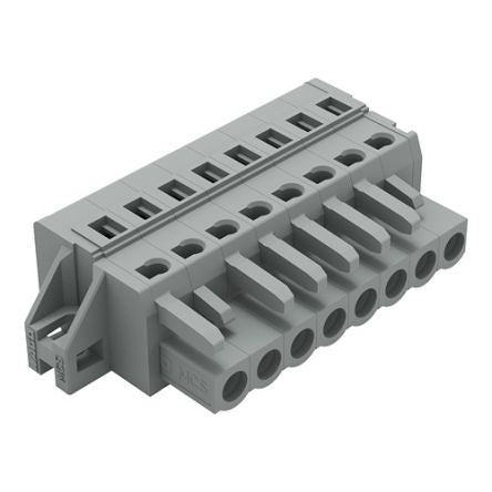 WAGO 231 Series Connector, 8-Pole, Female, 8-Way, Feed Through, 16A [231-108/031-000]; 278-2864