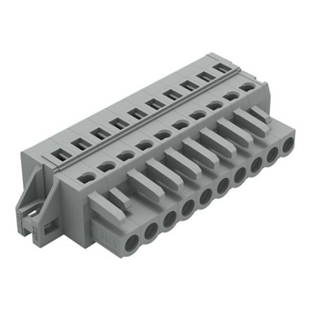 WAGO 231 Series Pluggable Connector, 10-Pole, Female, 10-Way, Snap-In, 16A [231-110/031-000]; 278-2875