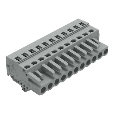 WAGO 231 Series Connector, 11-Pole, Female, 11-Way, Snap-In, 16A [231-111/008-000]; 278-2879