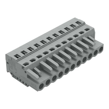 WAGO 231 Series Pluggable Connector, 11-Pole, Female, 11-Way, Plug-In, 16A [231-111/026-000]; 278-2880