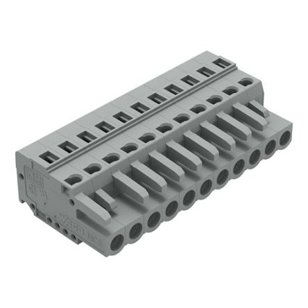WAGO 231 Series Connector, 11-Pole, Female, 11-Way, Snap-In, 16A [231-111/102-000]; 278-2885