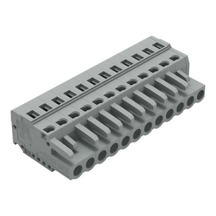 WAGO 231 Series Connector, 12-Pole, Female, 12-Way, Snap-In, 16A [231-112/026-000]; 278-2887