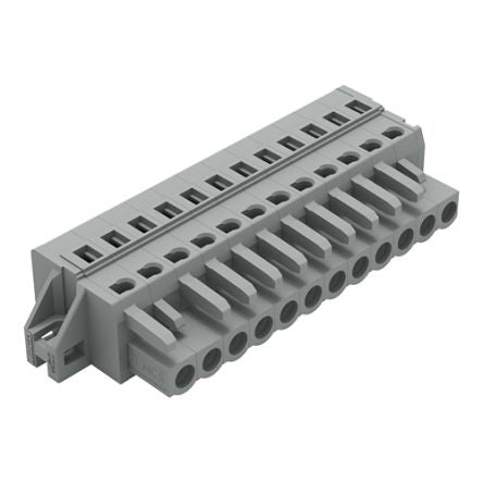 WAGO 231 Series Pluggable Connector, 12-Pole, Female, 12-Way, Snap-In, 16A [231-112/031-000]; 278-2889