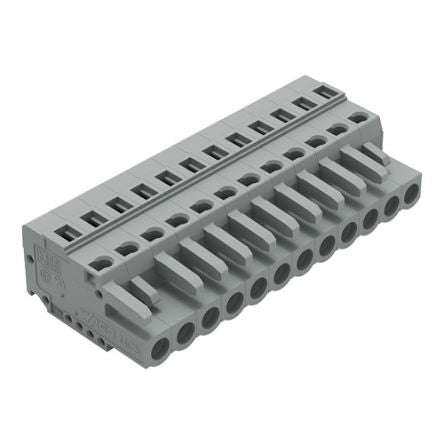 WAGO 231 Series Connector, 12-Pole, Female, 12-Way, Feed Through, 16A [231-112/102-000]; 278-2891