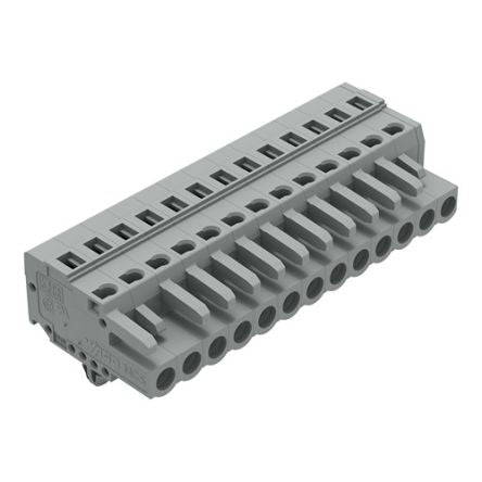 WAGO 231 Series Connector, 13-Pole, Female, 13-Way, Snap-In, 16A [231-113/008-000]; 278-2892