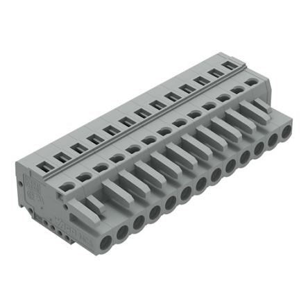 WAGO 231 Series Pluggable Connector, 13-Pole, Female, 13-Way, Plug-In, 16A [231-113/026-000]; 278-2893