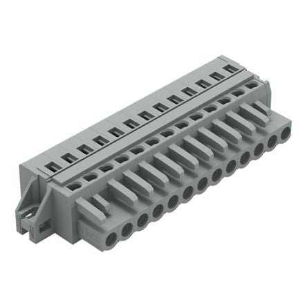 WAGO 231 Series Pluggable Connector, 13-Pole, Female, 13-Way, Snap-In, 16A [231-113/027-000]; 278-2894
