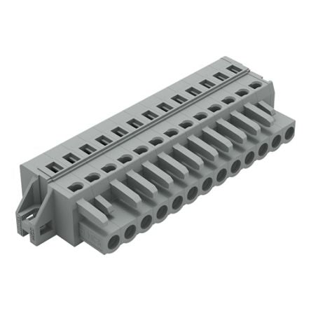 WAGO 231 Series Connector, 13-Pole, Female, 13-Way, Feed Through, 16A [231-113/031-000]; 278-2895