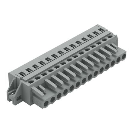 WAGO 231 Series Connector, 14-Pole, Female, 14-Way, Snap-In, 16A [231-114/027-000]; 278-2900