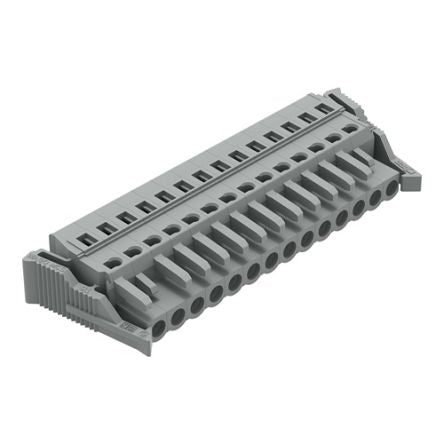 WAGO 231 Series Connector, 14-Pole, Female, 14-Way, Snap-In, 16A [231-114/037-000]; 278-2902
