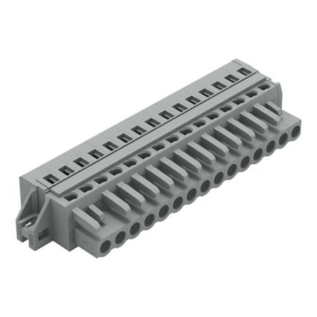 WAGO 231 Series Connector, 15-Pole, Female, 15-Way, Feed Through, 16A [231-115/027-000]; 278-2905