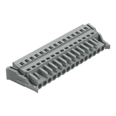 WAGO 231 Series Pluggable Connector, 15-Pole, Female, 15-Way, Snap-In, 16A [231-115/037-000]; 278-2908