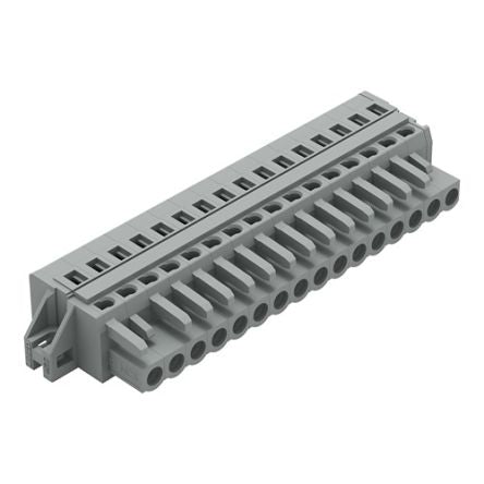 WAGO 231 Series Pluggable Connector, 16-Pole, Female, 16-Way, Cable Mount, 16A [231-116/027-000]; 278-2913