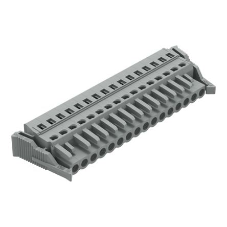 WAGO 231 Series Connector, 16-Pole, Female, 16-Way, Snap-In, 16A [231-116/037-000]; 278-2915