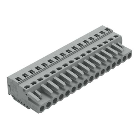 WAGO 231 Series Pluggable Connector, 16-Pole, Female, 16-Way, Cable Mount, 16A [231-116/102-000]; 278-2916