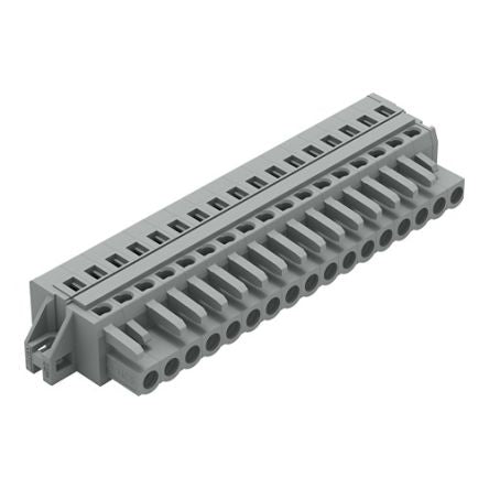 WAGO 231 Series Connector, 17-Pole, Female, 17-Way, Feed Through, 16A [231-117/027-000]; 278-2919