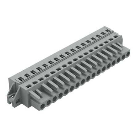 WAGO 231 Series Connector, 17-Pole, Female, 17-Way, Snap-In, 16A [231-117/031-000]; 278-2920