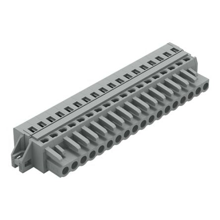 WAGO 231 Series Connector, 18-Pole, Female, 18-Way, Feed Through, 16A [231-118/027-000]; 278-2924