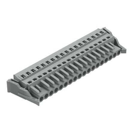 WAGO 231 Series Pluggable Connector, 18-Pole, Female, 18-Way, Snap-In, 16A [231-118/037-000]; 278-2926
