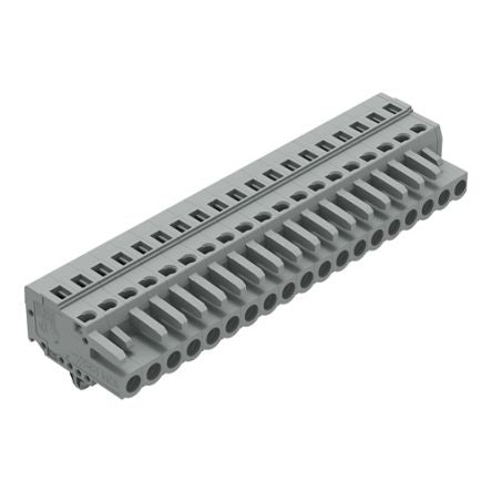 WAGO 231 Series Pluggable Connector, 19-Pole, Female, 19-Way, Snap-In, 16A [231-119/008-000]; 278-2927
