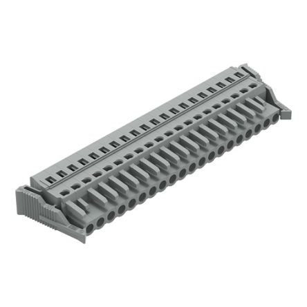WAGO 231 Series Connector, 20-Pole, Female, 20-Way, Snap-In, 16A [231-120/037-000]; 278-2938