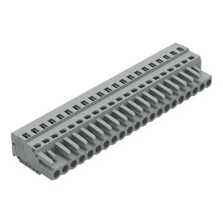 WAGO 231 Series Pluggable Connector, 21-Pole, Female, 21-Way, Cable Mount, 16A [231-121/026-000]; 278-2941