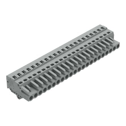 WAGO 231 Series Connector, 22-Pole, Female, 22-Way, Snap-In, 16A [231-122/008-000]; 278-2945