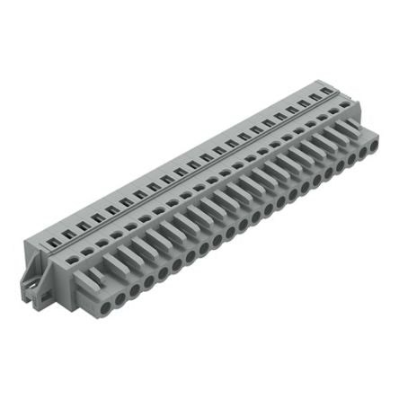 WAGO 231 Series Pluggable Connector, 22-Pole, Female, 22-Way, Snap-In, 16A [231-122/031-000]; 278-2948