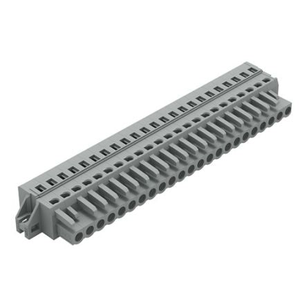 WAGO 231 Series Pluggable Connector, 23-Pole, Female, 23-Way, Snap-In, 16A [231-123/031-000]; 278-2953