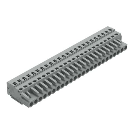 WAGO 231 Series Connector, 24-Pole, Female, 24-Way, Snap-In, 16A [231-124/026-000]; 278-2957