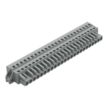 WAGO 231 Series Connector, 24-Pole, Female, 24-Way, Feed Through, 16A [231-124/031-000]; 278-2959