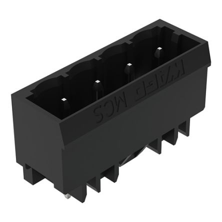 WAGO 231 Series Straight PCB PCB Header, 4 Contact(s), 5 mm Pitch, 1 Row(s), Shrouded [231-134/001-000/105-604]; 278-2969