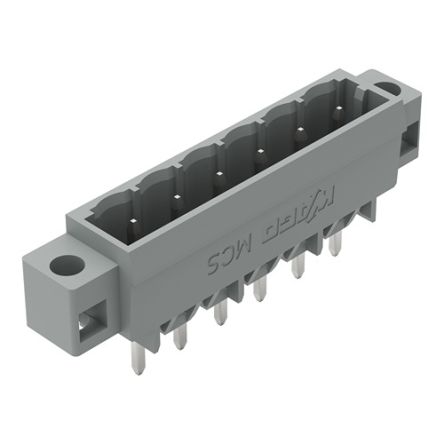 WAGO 231 Series Straight PCB PCB Header, 6 Contact(s), 5 mm Pitch, 1 Row(s), Shrouded [231-136/040-000]; 278-2972