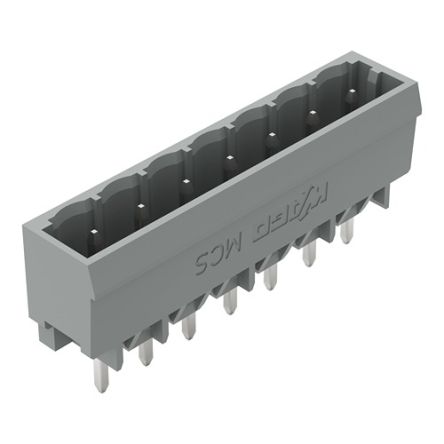WAGO 231 Series Straight Horizontal and Vertical Mount Header, 7 Contact(s), 1 mm Pitch, 1 Row(s), Unshrouded [231-137/001-000]; 278-2973