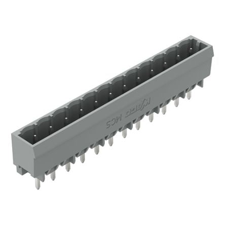 WAGO 231 Series Straight Horizontal and Vertical Mount Header, 12 Contact(s), 1 mm Pitch, 1 Row(s), Unshrouded [231-142/001-000]; 278-2974