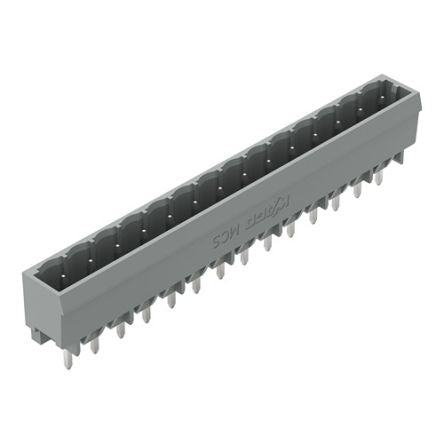 WAGO 231 Series Straight PCB PCB Header, 14 Contact(s), 5 mm Pitch, 1 Row(s), Shrouded [231-144/001-000]; 278-2976